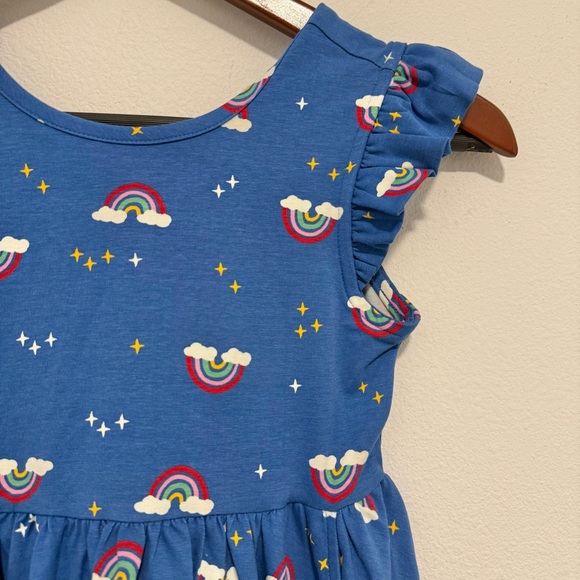 Hanna Andersson LIKE NEW Cotton Blend Pocket Short Sleeve Dress Size 8 - Picture 2 of 5